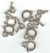 5 Sets of 13mm Nickel Plated Bow Toggles